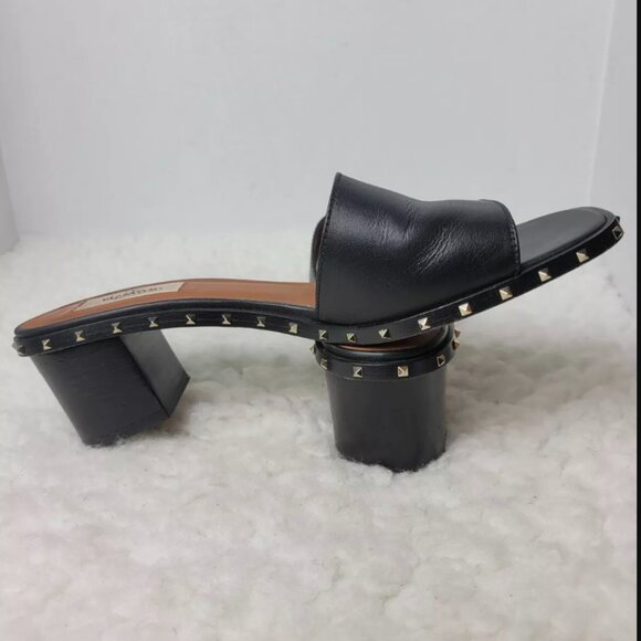 Valentino Soul Rockstud Slide Sandal. 2" Block Heel. Black Leather. 9.5US 40IT - Picture 11 of 11